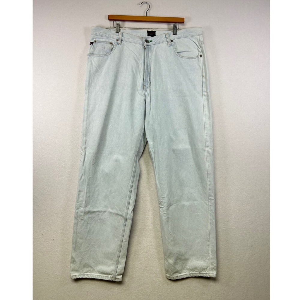 Vintage Tommy Jeans Mens Light Wash Relaxed Fit Denim Jeans Size 40x34